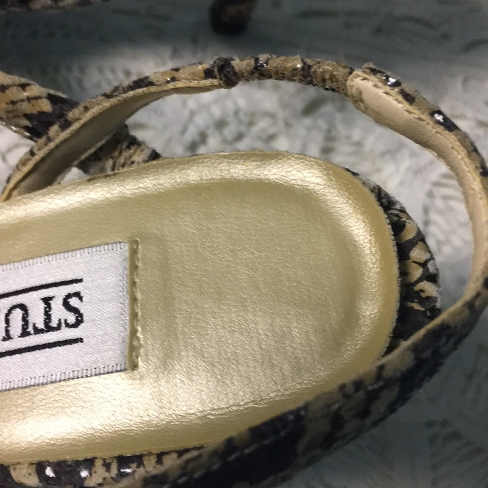 Studio Roma Snakeskin Pattern Heel Sandals - Picture 8 of 8